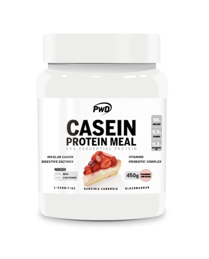 PWD CASEIN PROTEIN MEAL TARTA DE FRESA 450G - Centro Dietético Escaleritas