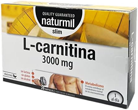 L-CARNITINA 3000MG 20 AMPOLLAS NATURMIL - Centro Dietético Escaleritas