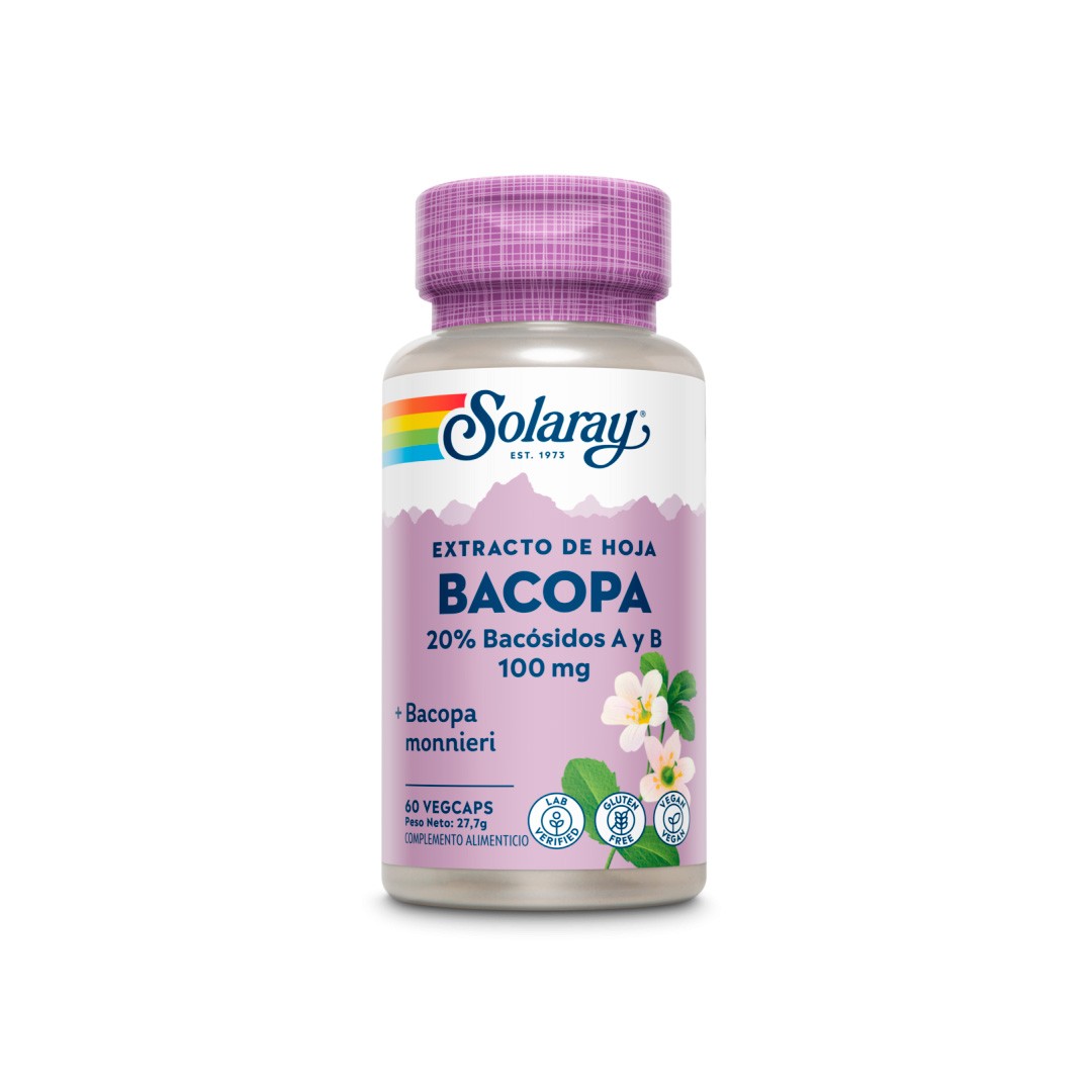 BACOPA 60 CAPSULAS 100 MGRS SOLARAY - Centro Dietético Escaleritas