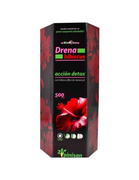 DRENA HIBISCUS (HIBISCO/FLOR DE JAMAICA) 500 ML PINISAN - Centro Dietético Escaleritas