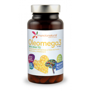 OLEOMEGA 3 80% DHA 30 PERLAS MUNDO NATURAL - Centro Dietético Escaleritas