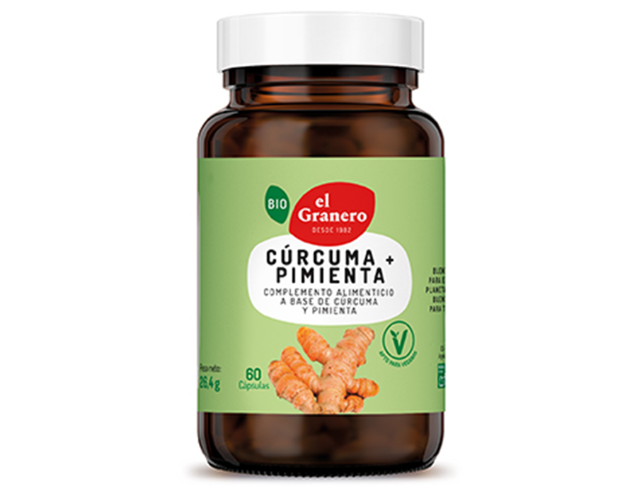 CURCUMA + PIMIENTA BIO 60 CAPS GRANERO - Centro Dietético Escaleritas