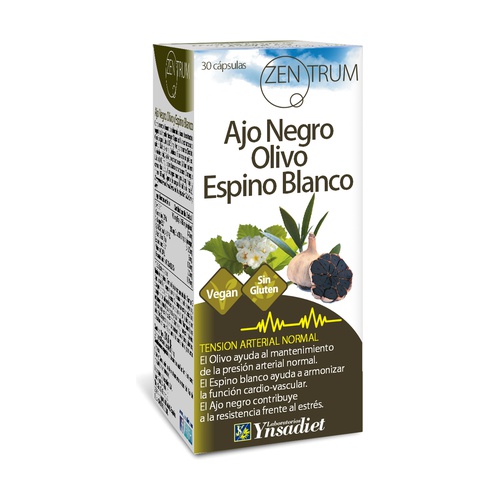 AJO NEGRO OLIVO ESPINO BLANCO 30 CAPSULAS YNSADIET - Centro Dietético Escaleritas