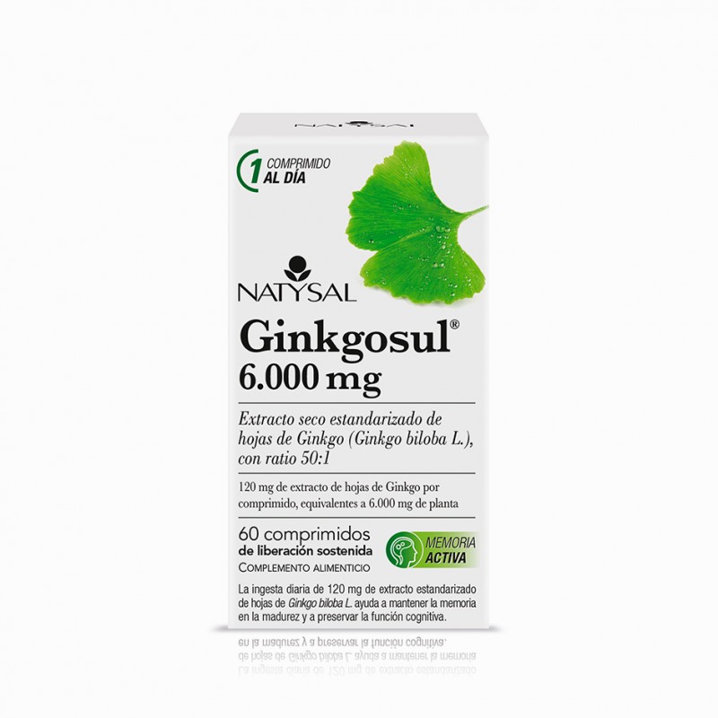 GINKGOSUL 6000 MGRS 60 COMPRIMIDOS NATYSAL - Centro Dietético Escaleritas