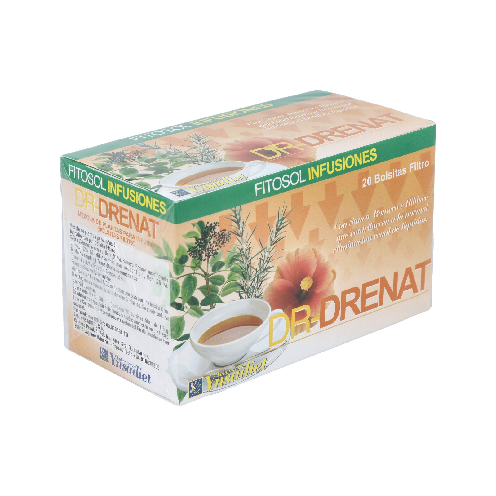 DRENAT INFUSION DRENANTE 20 FILTROS YNSAD - Centro Dietético Escaleritas