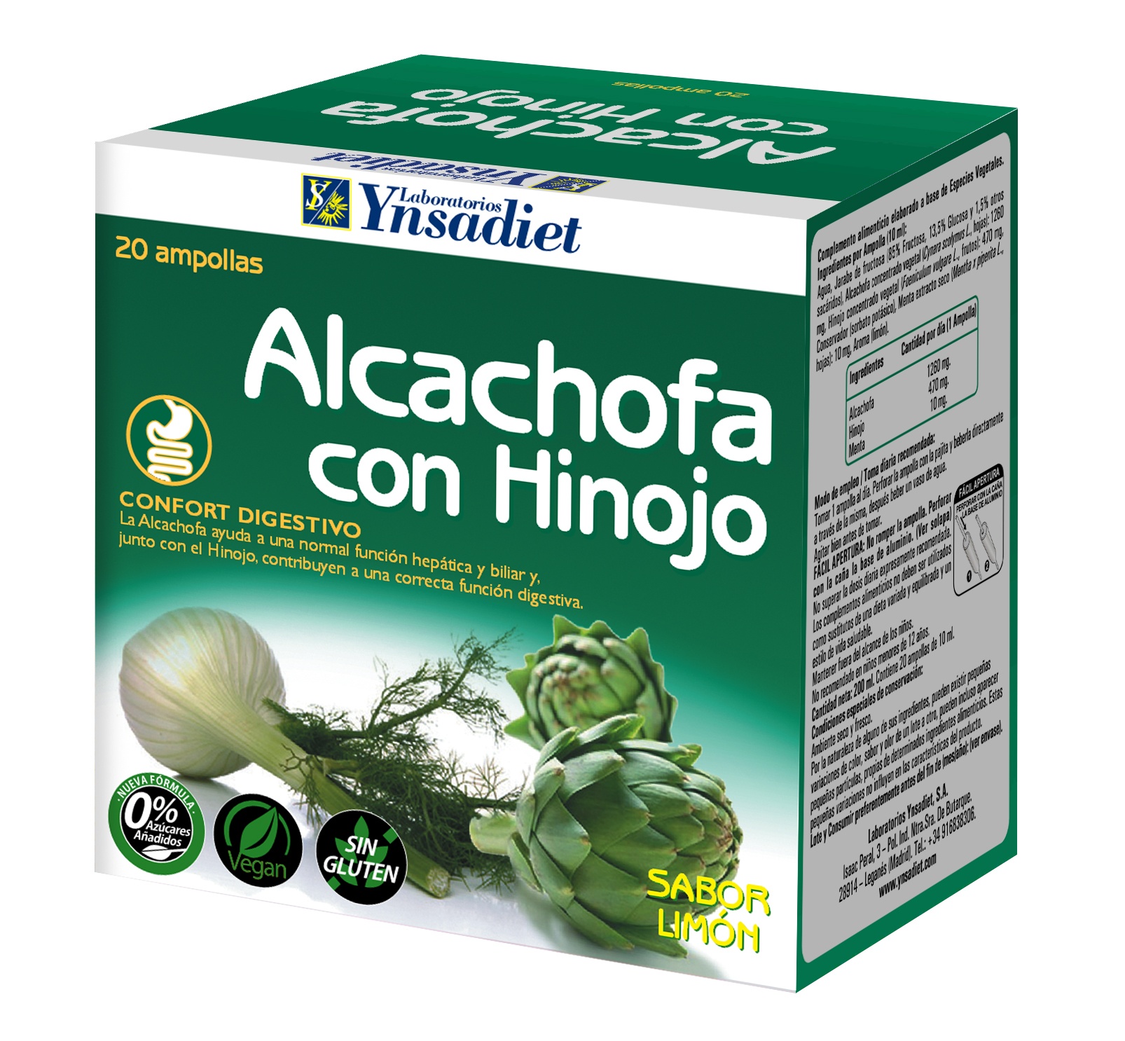ALCACHOFA CON HINOJO 20 AMPOLLAS - Centro Dietético Escaleritas